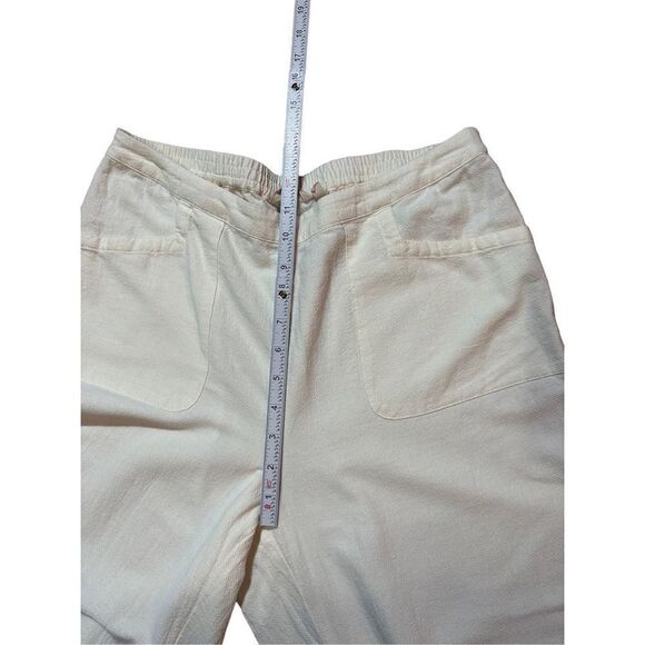 Soft Surroundings Women’s Straight Leg Gauze Pull On Pants Cream sz Small - Picture 5 of 12